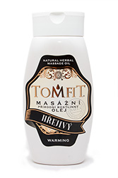 Masážní olej Tomfit Hřejivý - 250 ml