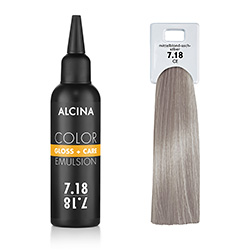 Tónovací emulze - 7.18 Střední blond - popelavá - stříbrná - 100 ml