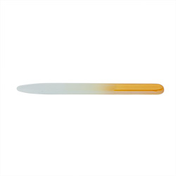 Pilník skleněný oboustranný 9 cm - žlutý - 1 ks