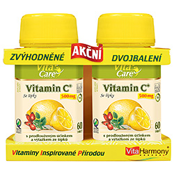 Vitamin C 500 mg s prodlouženým účinkem a bioflavonoidy - 60 tbl. - 60 tbl