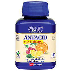 XXL Antacid DIA Fruit MIX, pomeranč, citron, višeň - 180 tablet
