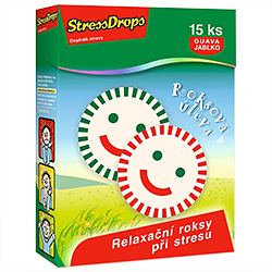 StressDrops - guava, jablko - 15 ks