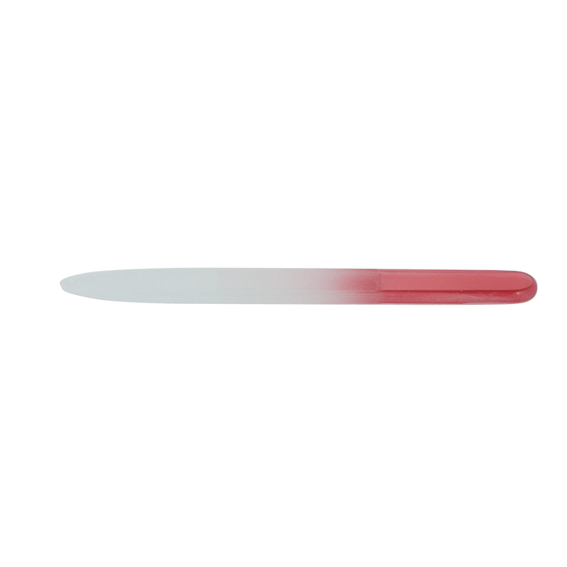 Pilník skleněný oboustranný 9 cm - červený
