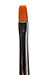 Štětec na nehty - polyamidový, plochý, krátká dřevěná rukojeť - Toray - NB017 - 1 ks